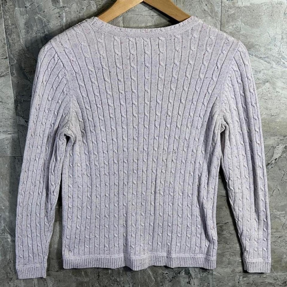 Croft & Barrow lavender pink cable knit sweater woman's  Size S #knitwear - Picture 5 of 7